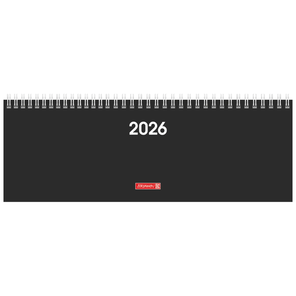 Querterminbuch Mod. 772 2026 | 297×105 mm, Karton, schwarz