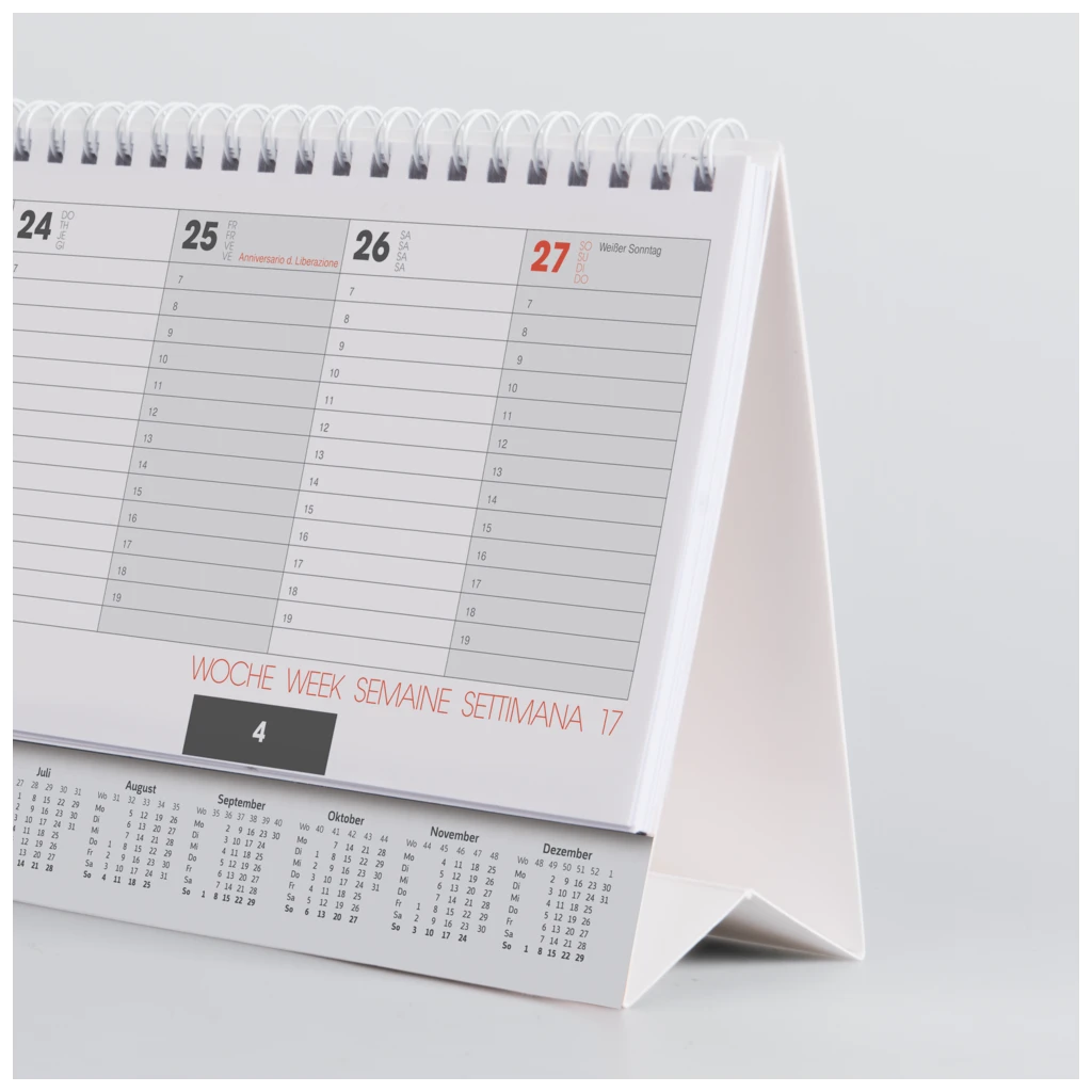 Querterminbuch Mod. 772 2026 | 297×105 mm, Karton, schwarz