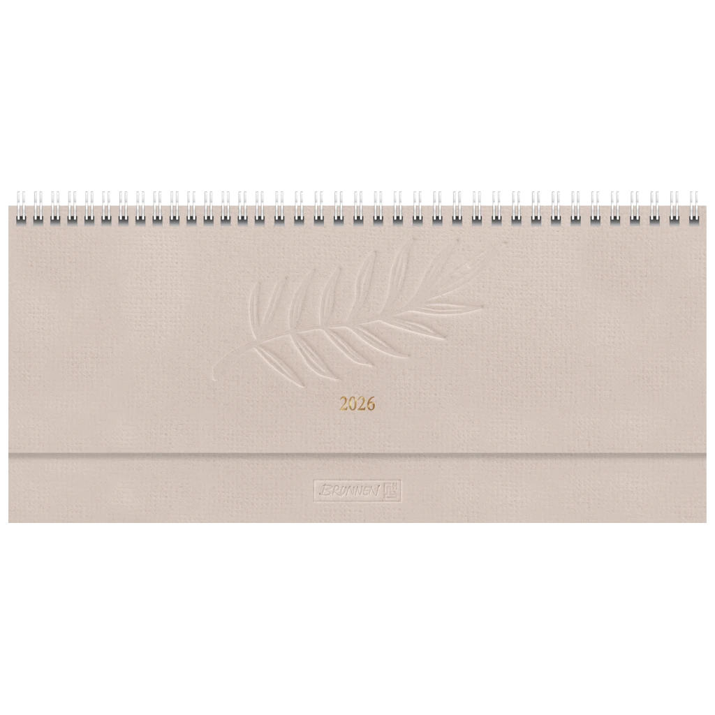 Querterminbuch Mod. 772 2026 | 297×105 mm, Karton, hanf