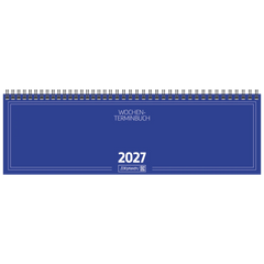 Querterminbuch Mod. 774 2027 | 326×102 mm, Karton, blau