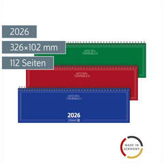 Querterminbuch Mod. 774 2026 | 326×102 mm, Karton, sortiert