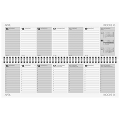 Querterminbuch Mod. 774 2026 | 326×102 mm, Karton, sortiert