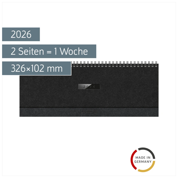 Querterminbuch Mod. 774 2026 „Suburb Streets“ | 326×102 mm, Karton