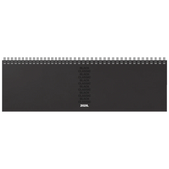 Querterminbuch Mod. 774 2026 „Black Classic“ | 326×102 mm, Kunststoff