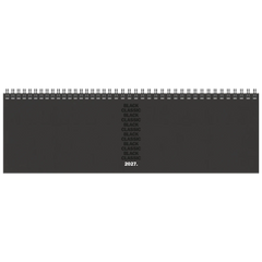 Querterminbuch Mod. 774 2027 „Black Classic“ | 32,6×10,2 cm, Kunststoff
