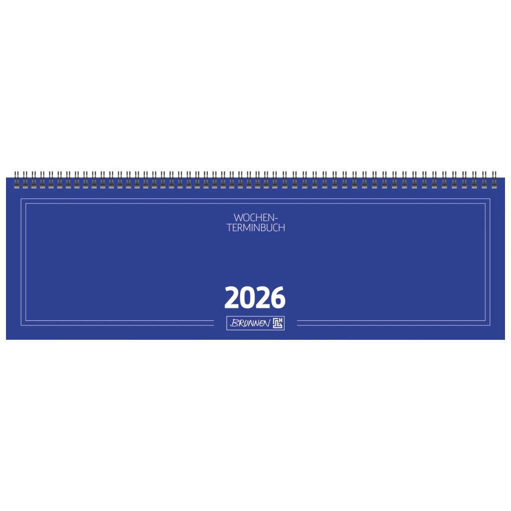 Querterminbuch Mod. 775 2026 | 420×137 mm, Karton, blau