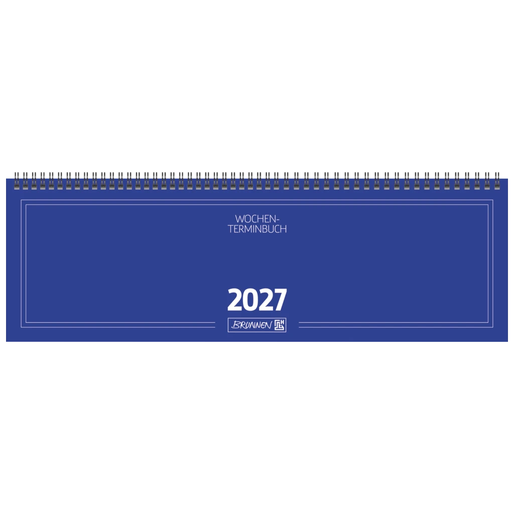 Querterminbuch Mod. 775 2027 | 420×137 mm, Karton, blau