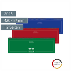 Querterminbuch Mod. 775 2026 | 420×137 mm, Karton, sortiert