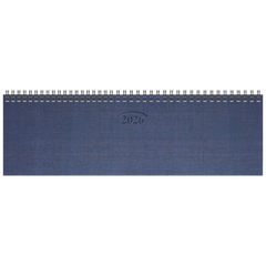 Querterminbuch Mod. 777 2026 | 326×102 mm, Karton, blau