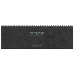Querterminbuch Mod. 777 2026 | 326×102 mm, Karton, schwarz