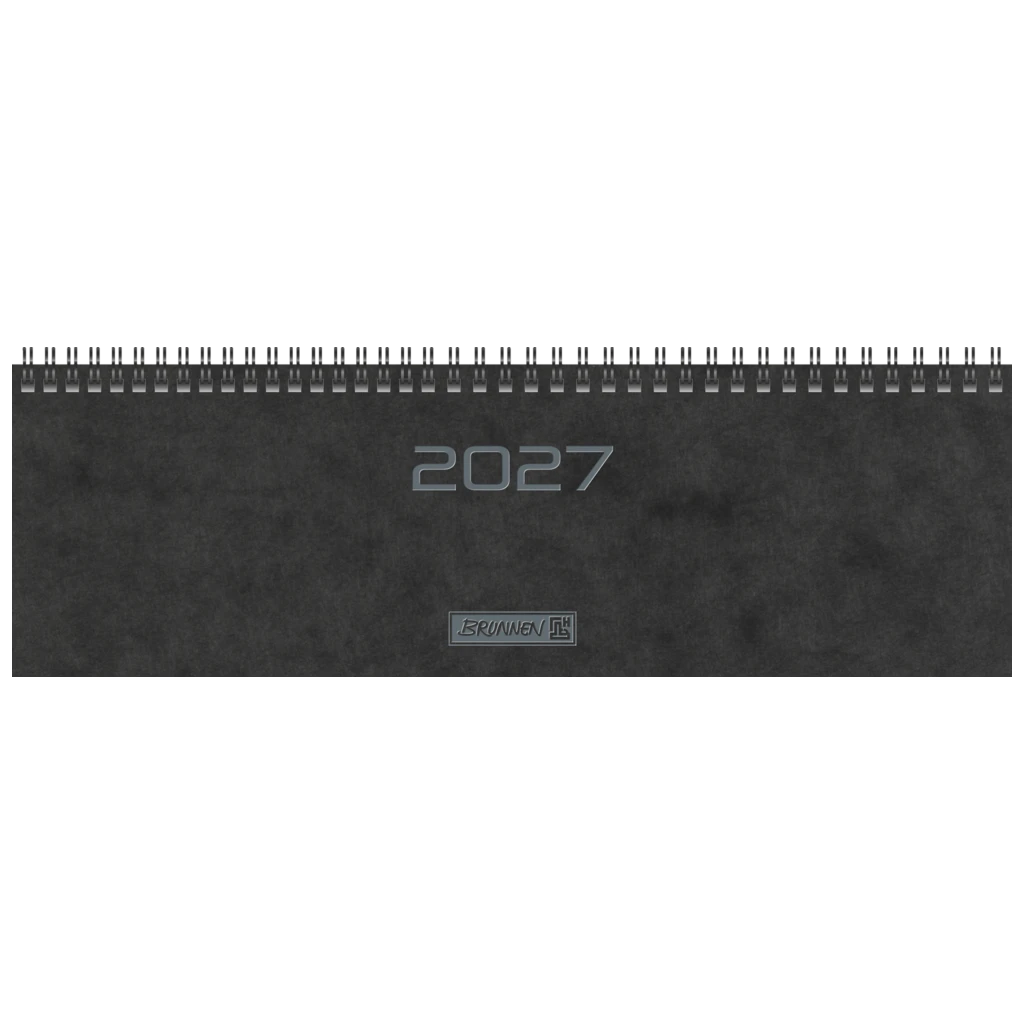 Querterminbuch Mod. 777 2027 | 326×102 mm, Karton, schwarz