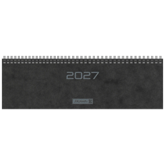 Querterminbuch Mod. 777 2027 | 326×102 mm, Karton, schwarz