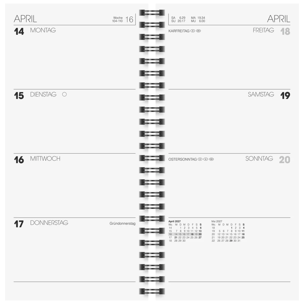 Vormerkbuch Mod. 780 2027 | 10×20,7 cm, Karton, rot