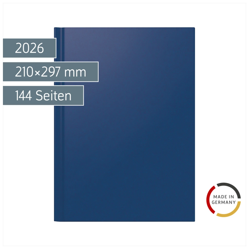 Buchkalender Mod. 781 2026 | A4, Kunststoff, blau