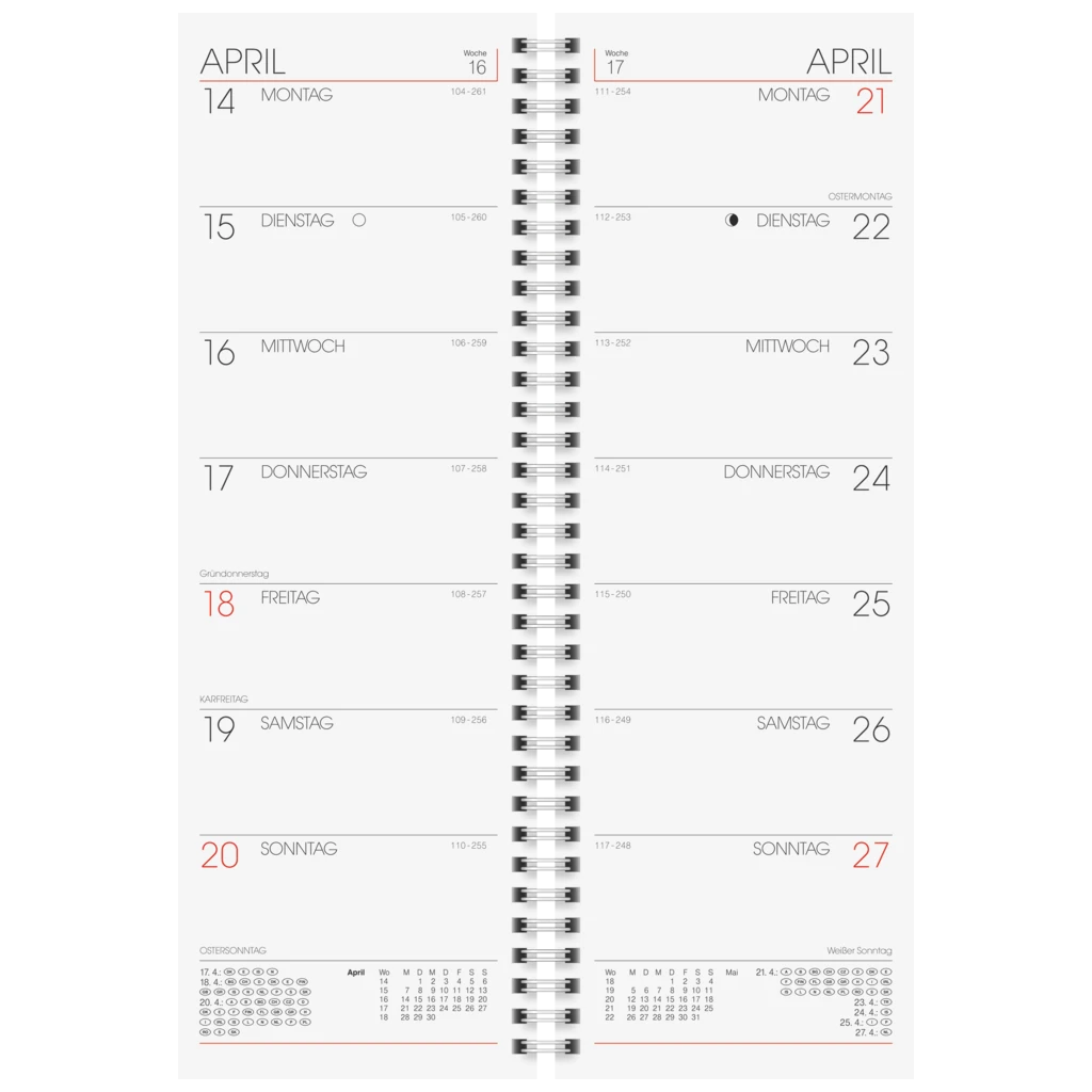 Vormerkbuch Mod. 782 2026 | 108×297 mm, Karton, grün