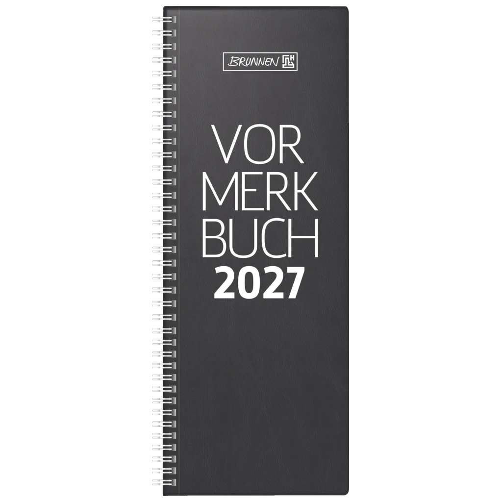 Vormerkbuch Mod. 784 2027 | 108×297 mm, Kunststoff, schwarz