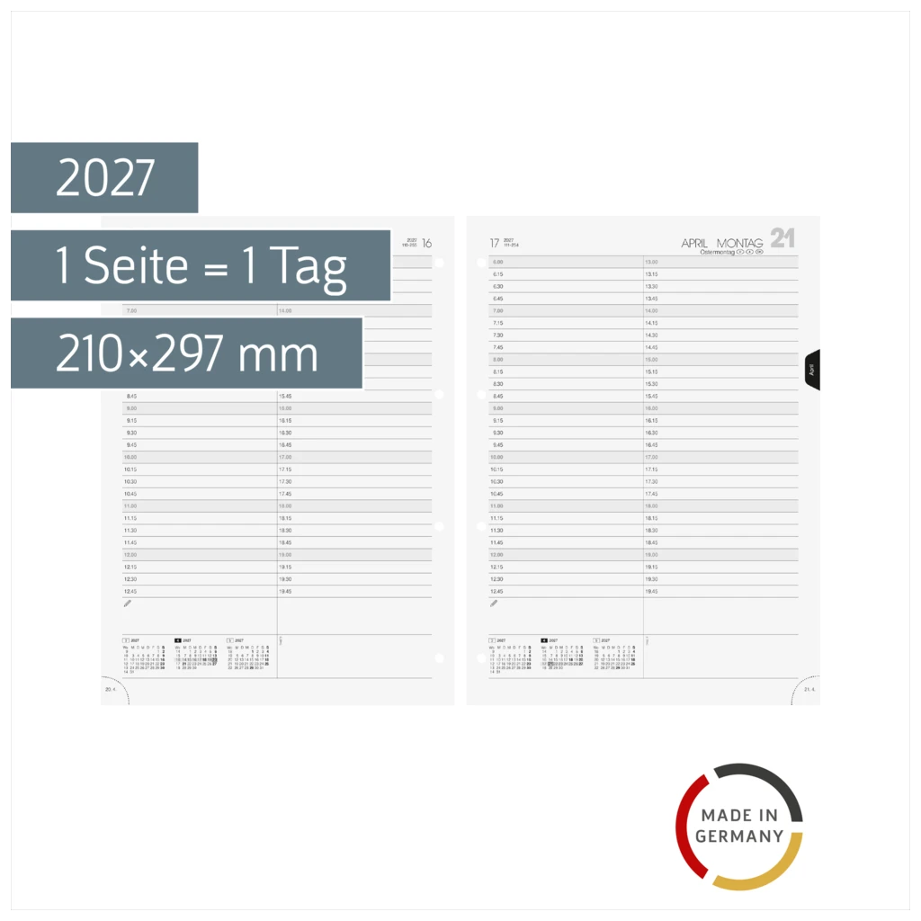 Tages-Ersatzkalendarium Mod. 787 2027 | 210×297 mm
