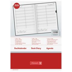 Buchkalender Mod. 787 2026 | A4, Kunstleder, schwarz