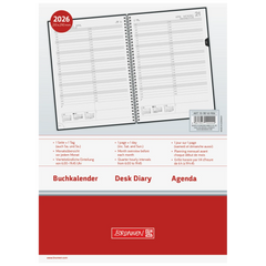 Buchkalender Mod. 787 2026 | A4, Kunststoff, schwarz