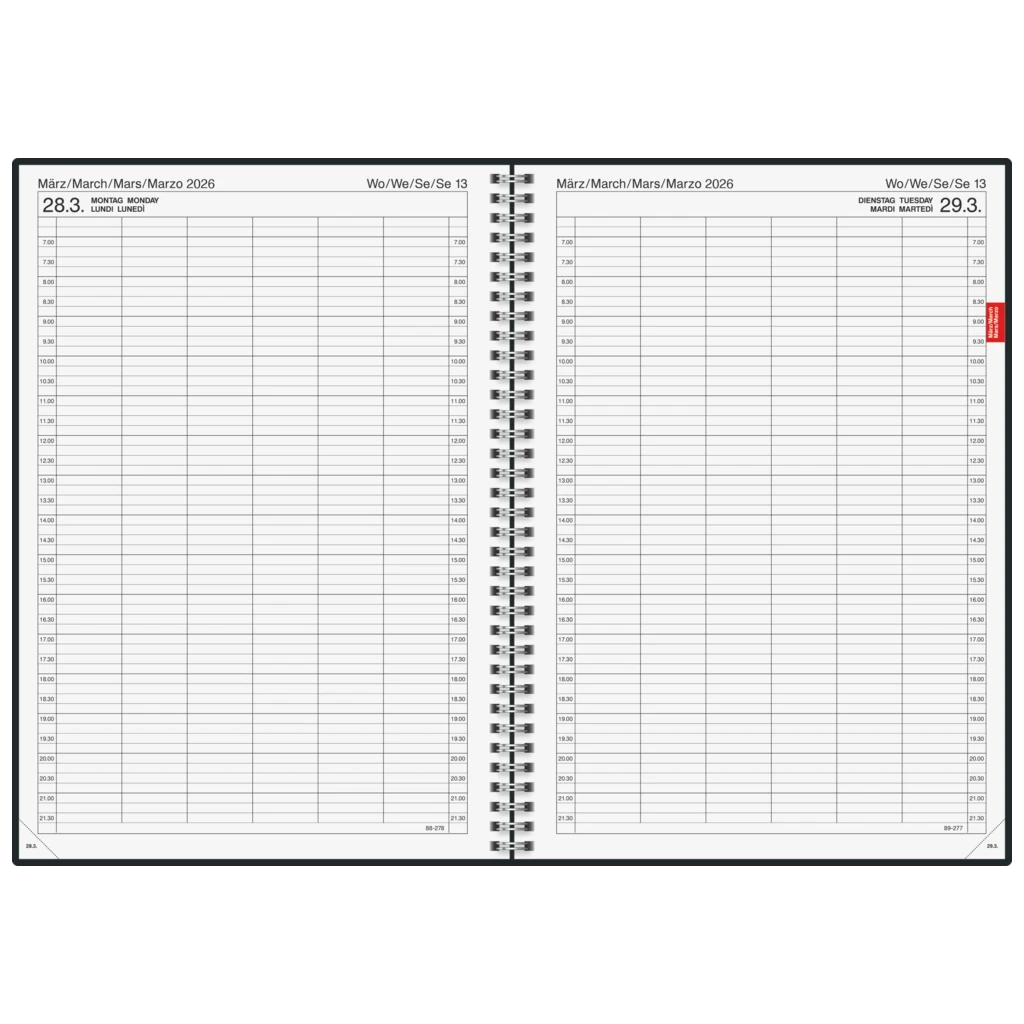 Buchkalender Mod. 789 2026 | A4, Kunststoff, grau
