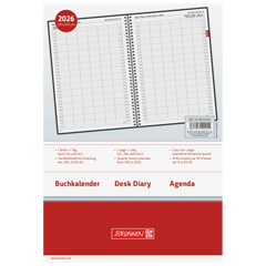 Buchkalender Mod. 789 2026 | A4, Kunststoff, grau