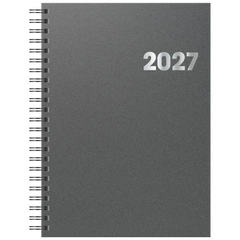 Buchkalender Mod. 789 2027 | A4, Kunststoff, grau