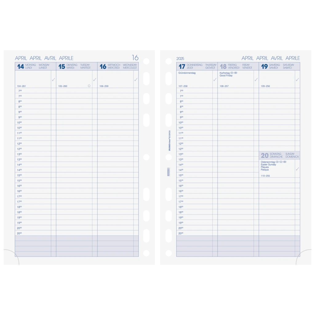 Wochenkalendarium BUSINESS 2025 Spaltenform | A5