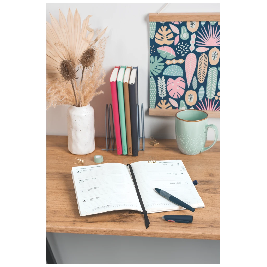 Buchkalender Kompagnon Mod. 791 66 2026 | A5, Kunststoff, braun