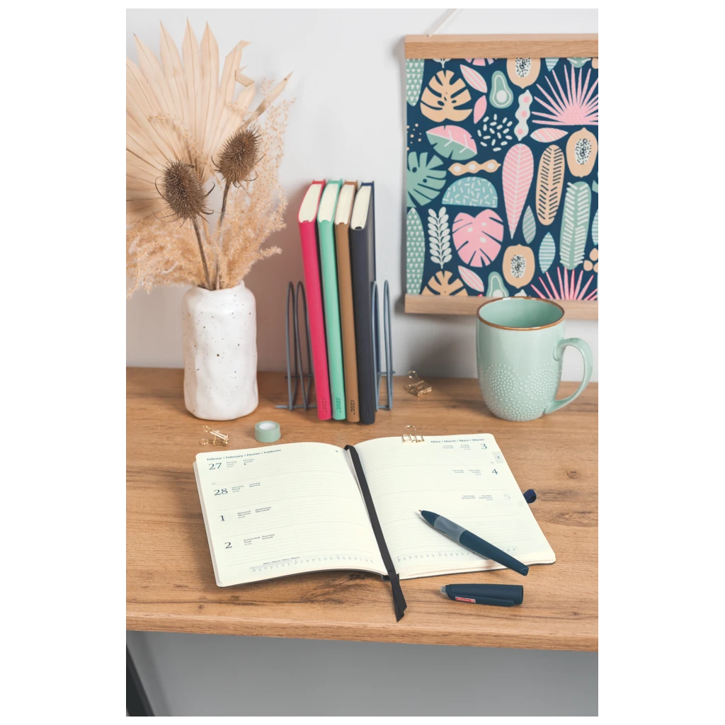 Buchkalender Kompagnon Mod. 791 66 2027 | A5, Kunststoff, braun