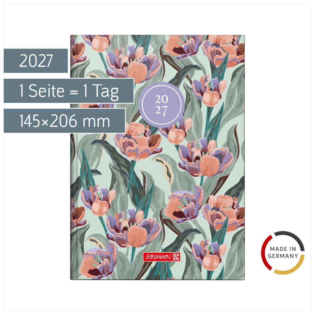 Buchkalender Design Line Mod. 795 2027 „Botanical“ | A5, Papier