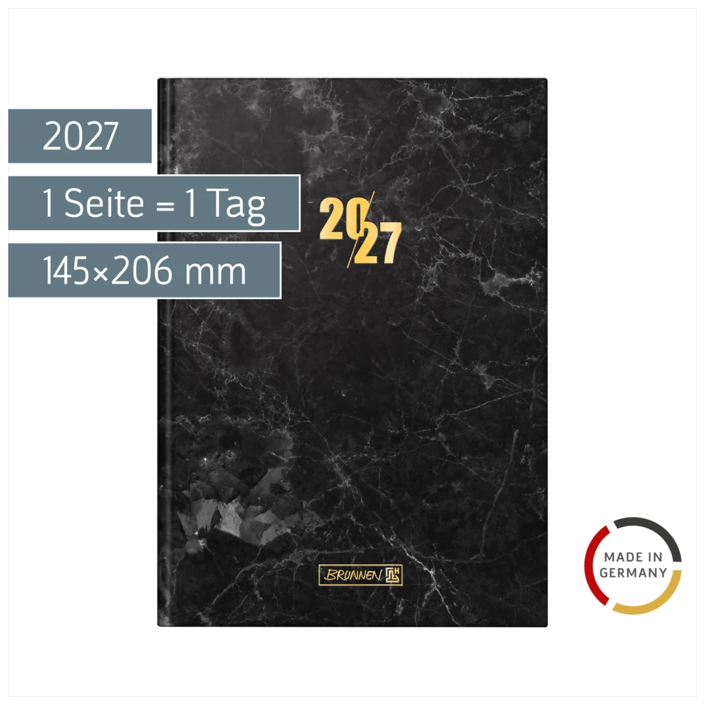 Buchkalender Design Line Mod. 795 2027 „Graphite“ | A5, Papier
