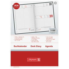 Buchkalender Mod. 795 2026 | A5, Leder, schwarz