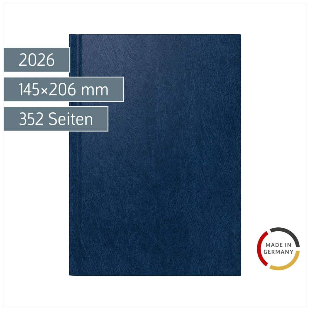Buchkalender Mod. 795 2026 | A5, Kunststoff, blau