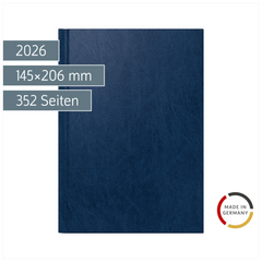 Buchkalender Mod. 795 2026 | A5, Kunststoff, blau