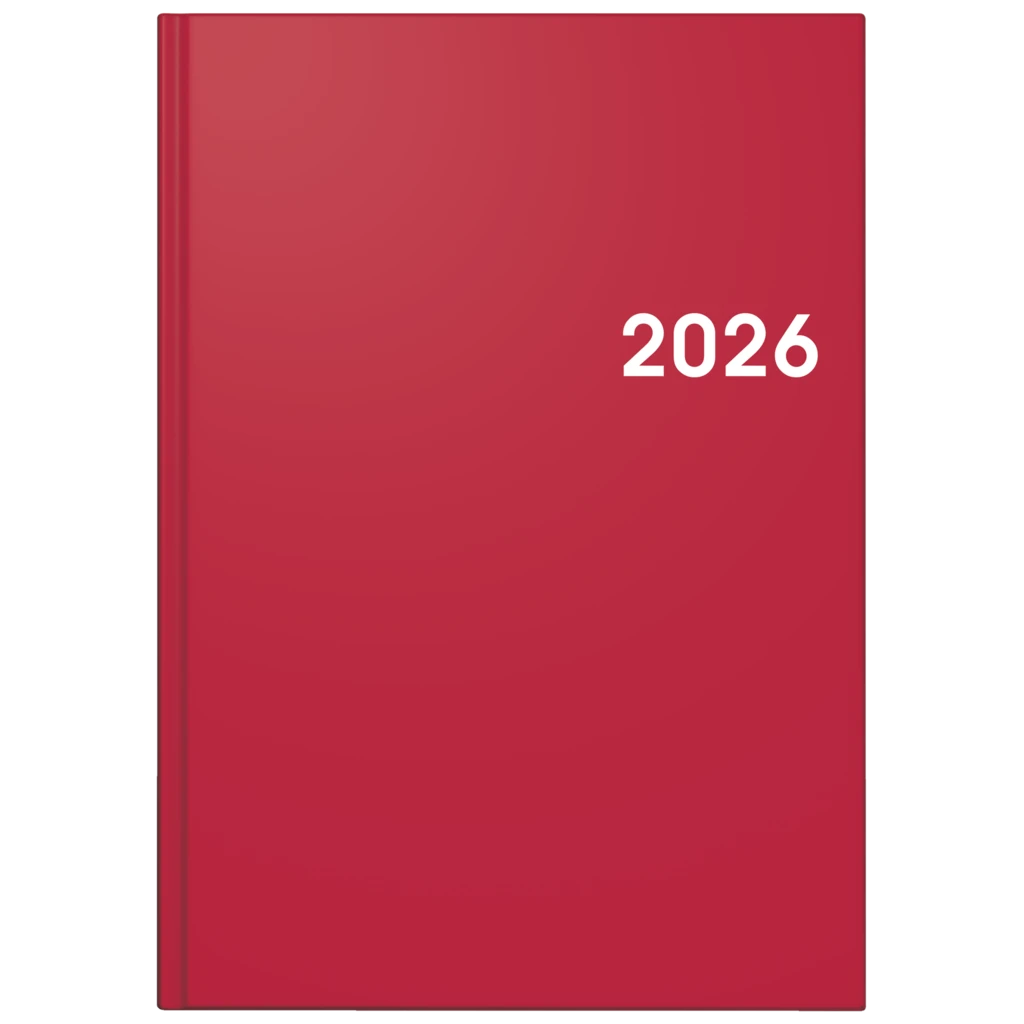 Buchkalender Mod. 795 2026 | A5, Kunststoff, rot