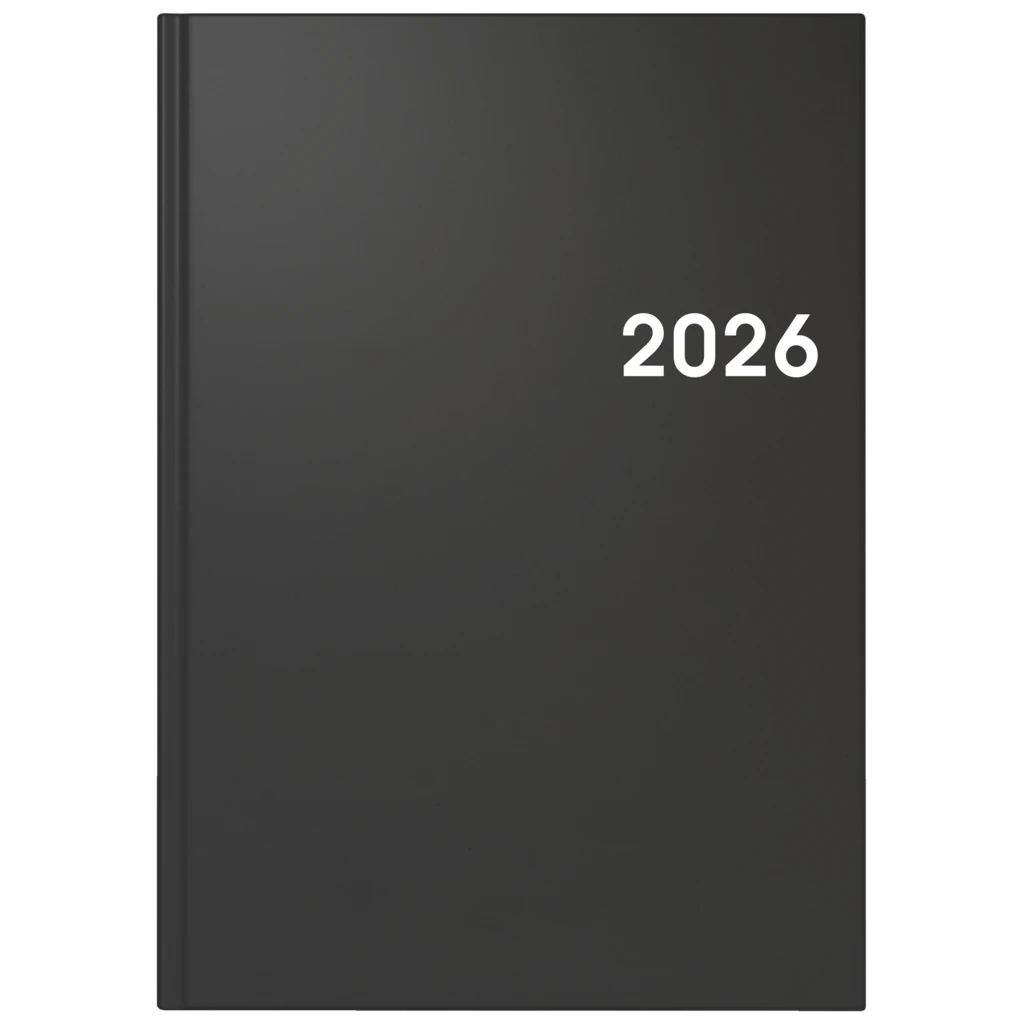 Buchkalender Mod. 795 2026 | A5, Kunststoff, schwarz