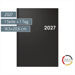 Buchkalender Colour Line Mod. 795 2027 | A5, Kunststoff, schwarz