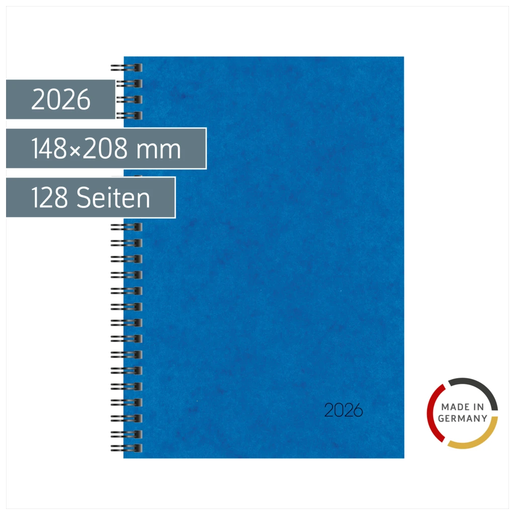 Buchkalender Mod. 796 2026 | A5, Karton, blau