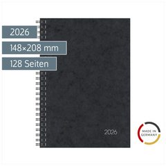 Buchkalender Mod. 796 2026 | A5, Karton, schwarz