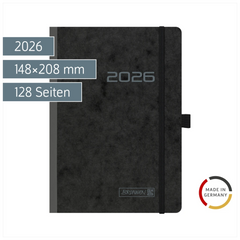Buchkalender Mod. 796 2026 | A5, Karton, schwarz