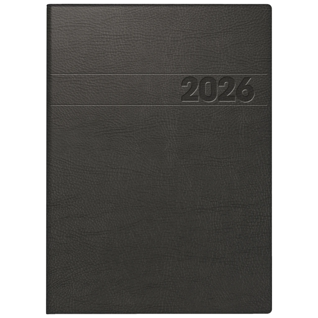 Buchkalender Mod. 796 2026 | A5, Kunststoff, schwarz