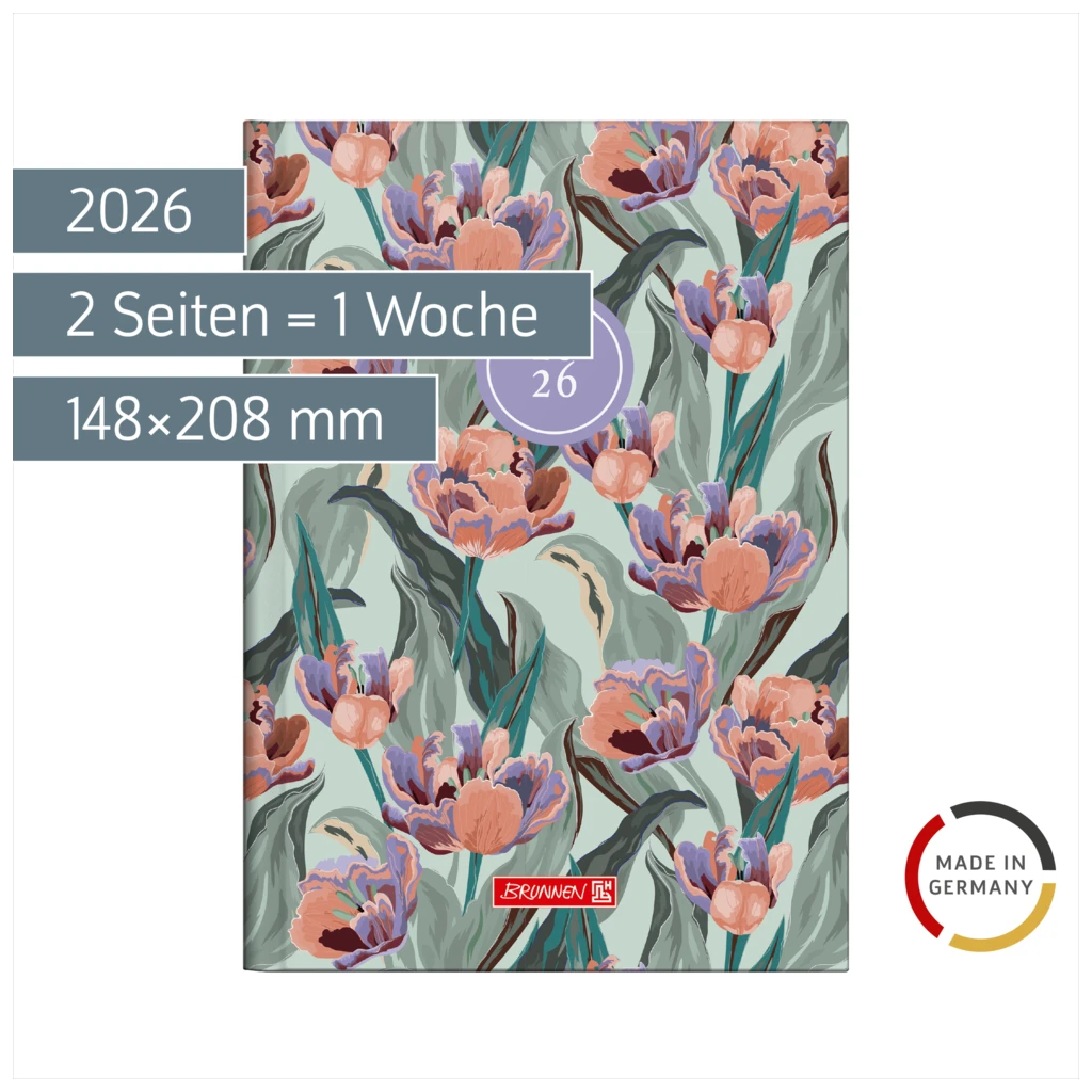 Buchkalender Mod. 796 2026 „Botanical“ | A5, Papier