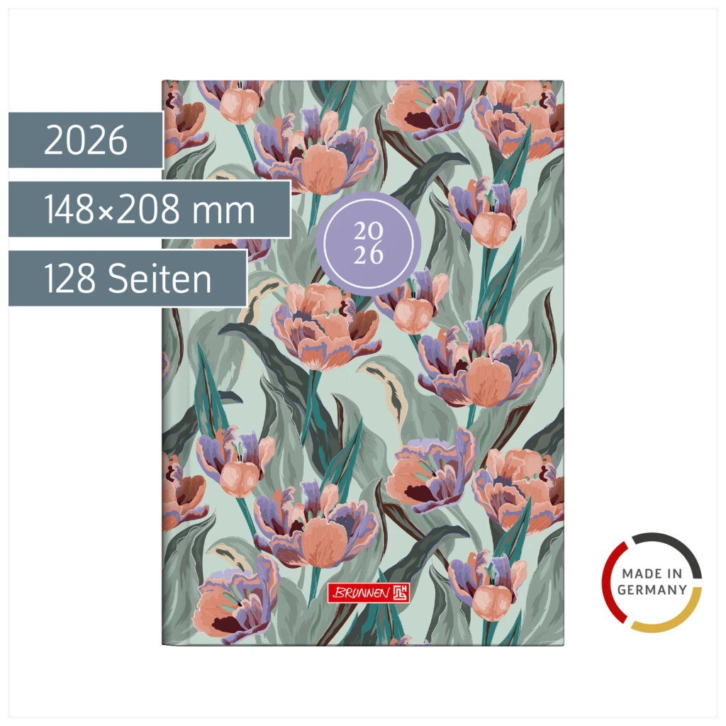 Buchkalender Mod. 796 2026 „Botanical“ | A5, Papier