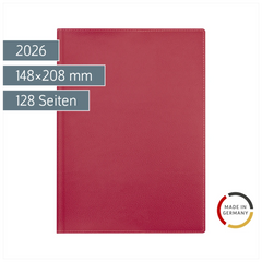Buchkalender Mod. 796 2026 | A5, Kunstleder, rot