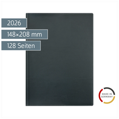 Buchkalender Mod. 796 2026 | A5, Kunstleder, schwarz