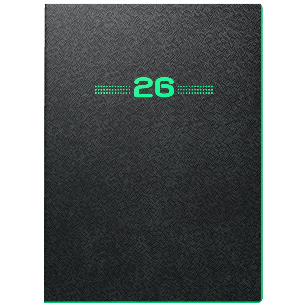 Buchkalender Mod. 796 2026 „NEON“ | A5, Kunststoff