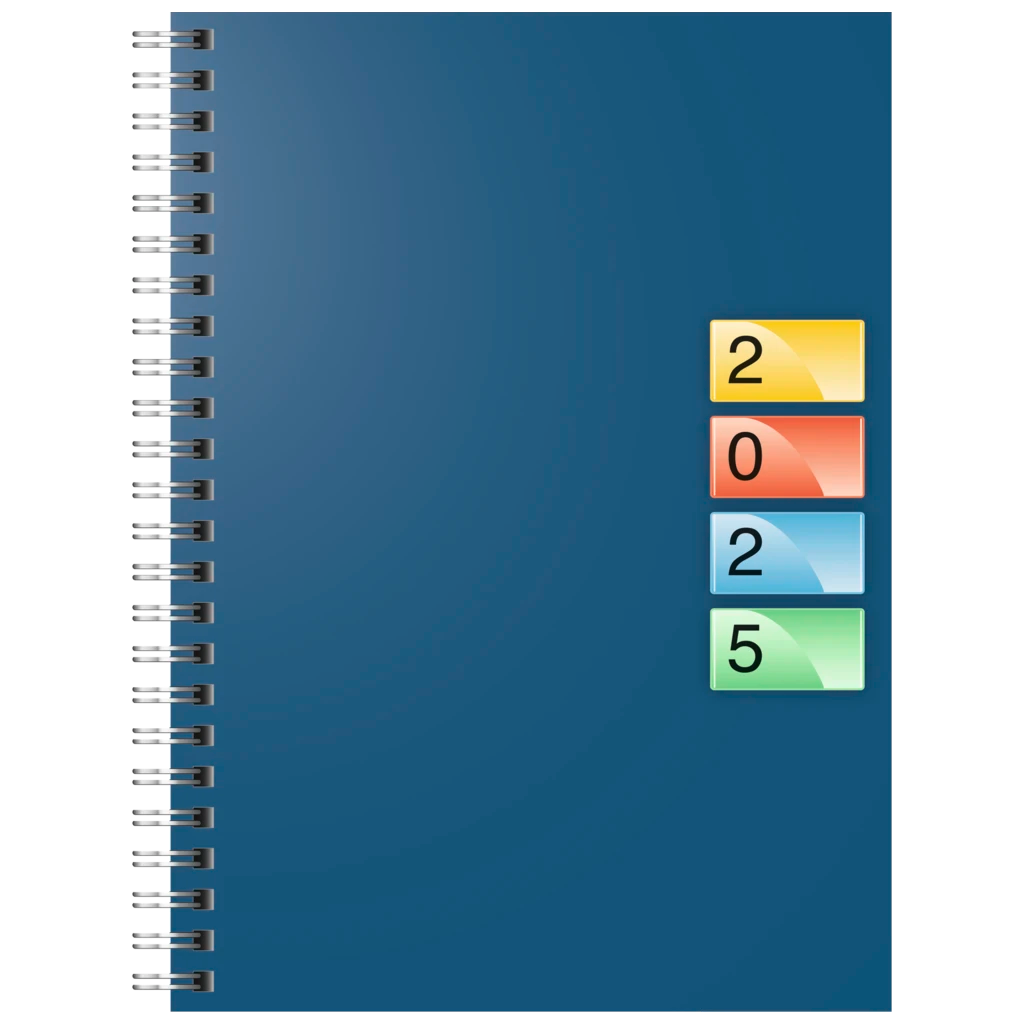 Buchkalender DATAline Mod. 796 40 '25 | A5, Karton, blau