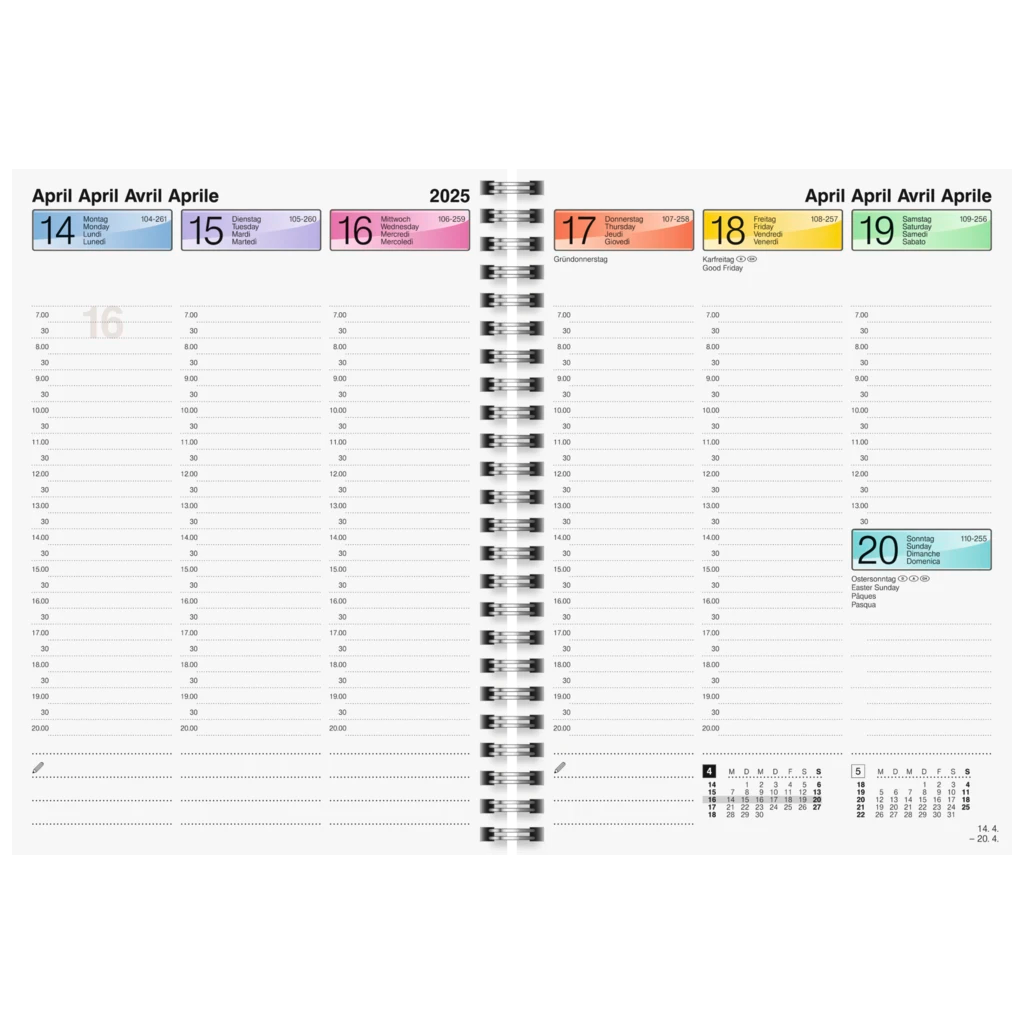 Buchkalender DATAline Mod. 796 40 '25 | A5, Karton, blau