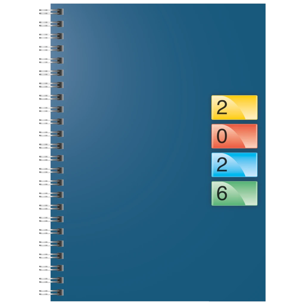 Buchkalender DATAline Mod. 796 40 2026 | A5, Karton, blau