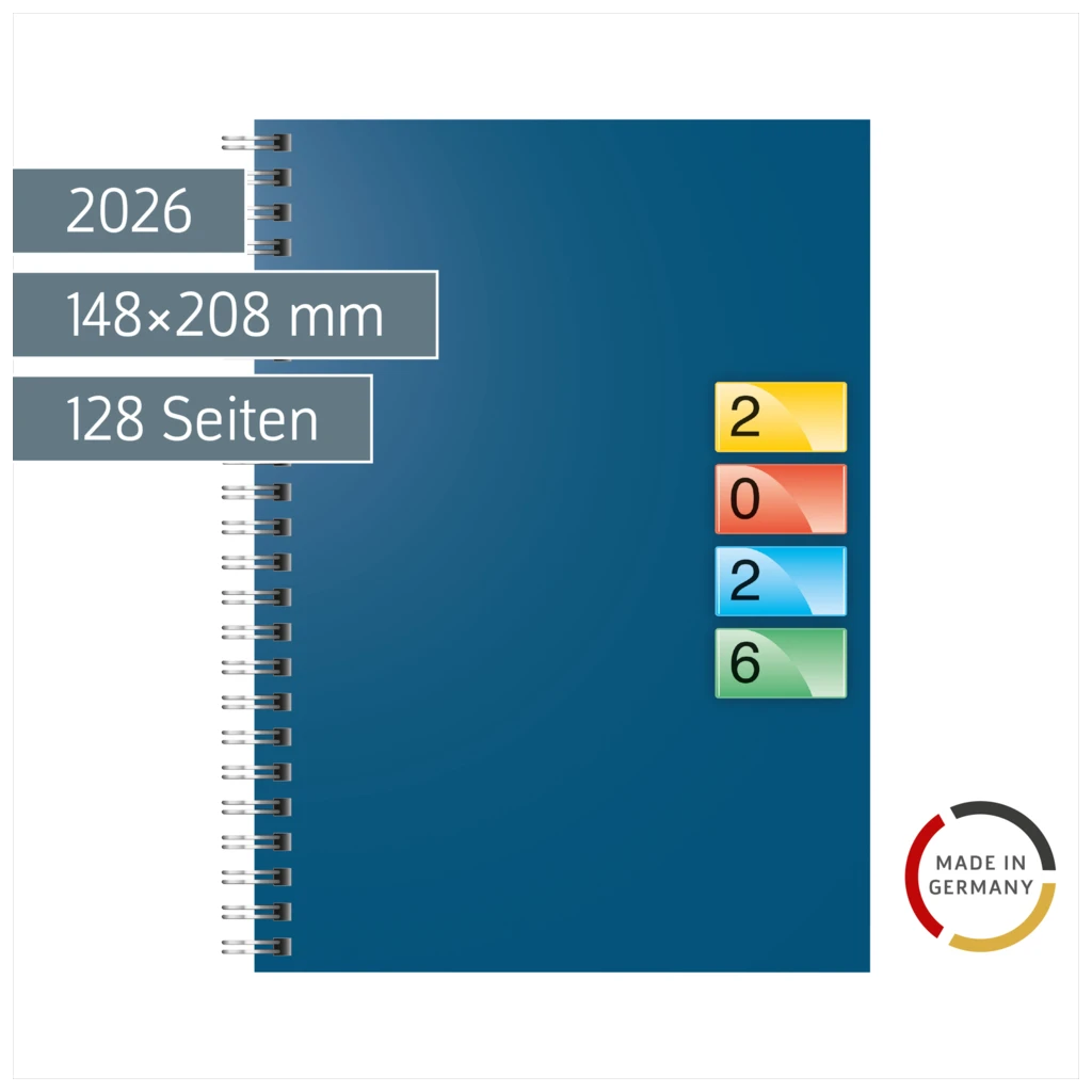 Buchkalender DATAline Mod. 796 40 2026 | A5, Karton, blau